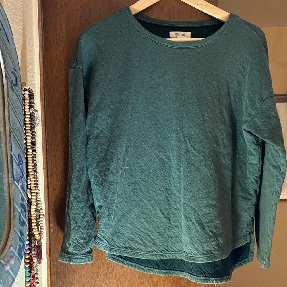 Madewell Green  Long Sleeve Top